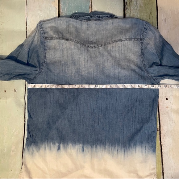 Cotton On Ombré Denim Long Sleeve Button Down Top - Picture 6 of 8